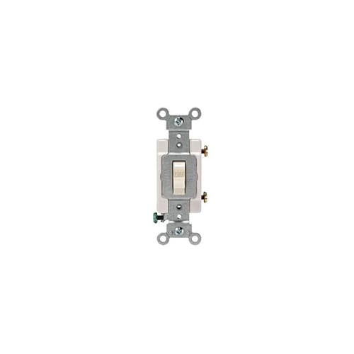Leviton 20A 1-Phase Side-Wired Toggle AC Quiet Switch in Ivory